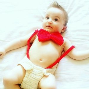 Photo shoot  knitted  baby outfit newborn